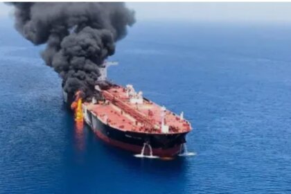 An Iranian oil tanker was targeted near Kharg Island