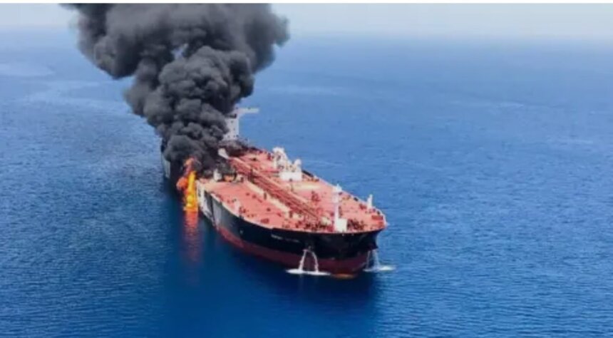 An Iranian oil tanker was targeted near Kharg Island