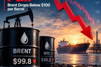 Oil Prices Plummet, Brent Falls Below $100 Per Barrel