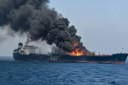 Another Oil Tanker Caught Fire in the East of the Strait of Hormuz